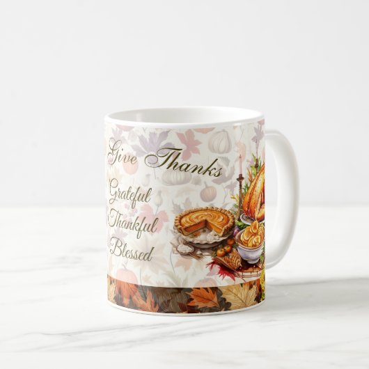 Chasse d'automne Thanksgiving Mug (Devant droit)
