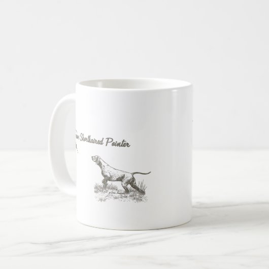 Chasse de caille de pointer germanique, Art Mug (Devant gauche)