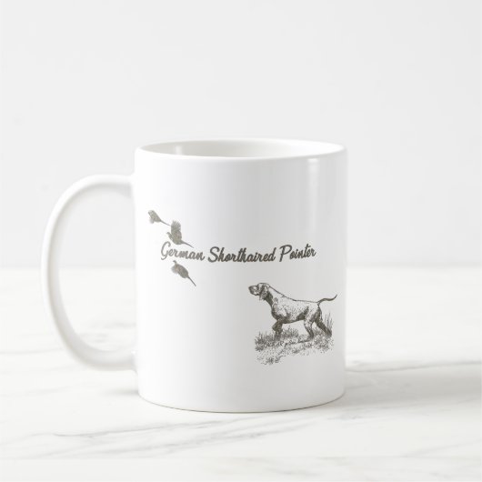 Chasse de caille de pointer germanique, Art Mug (Gauche)