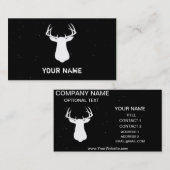 CHASSE de CERFS COMMUNS - modèle de carte de (Devant / Derrière)