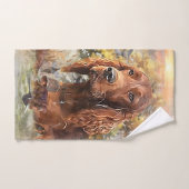Chasse de Setter irlandais faisan, Art (Serviette à main)