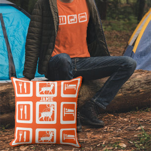 Chasse de sommeil pour manger personnalisé Coussin