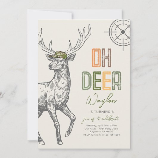 Chasse Invitation Anniversaire (Devant)