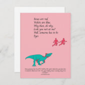 Chassé par la carte générée par l'IA de dinosaure (Devant / Derrière)