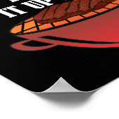 Chasse réchauffée Cerf Drôle Chasse Poster noir (Coin)