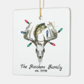 Chasse Rustique Pêche Cerfs Antlers Ornement Métal (Gauche)