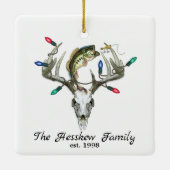 Chasse Rustique Pêche Cerfs Antlers Ornement Métal (Dos)