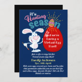 Chasse virtuelle aux oeufs de Pâques ! Invitations (Devant / Derrière)