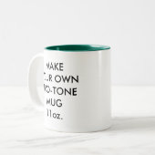 Chasseur 11oz personnalisé Mug vert à deux tons (Devant gauche)