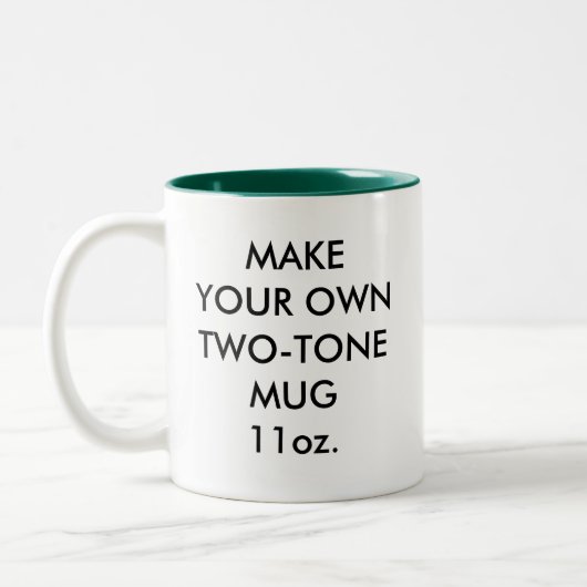 Chasseur 11oz personnalisé Mug vert à deux tons (Gauche)