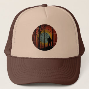 CHASSEUR DANS LES BOIS CHASSE FORET CASQUETTE DE C