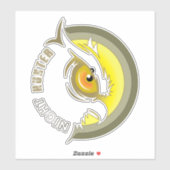 Chasseur de nuit | Autocollant 8 po x 8 po - trans (Feuille)