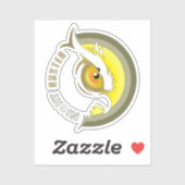 Chasseur de nuit | Sticker 2"x 2" - transparent br (Feuille)