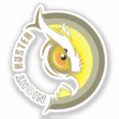 Chasseur de nuit | Sticker 2"x 2" - transparent br (Recto)
