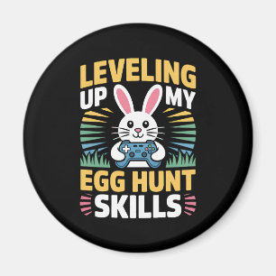 Chasseur d'œufs de Pâques Gamer Bunny Magnet