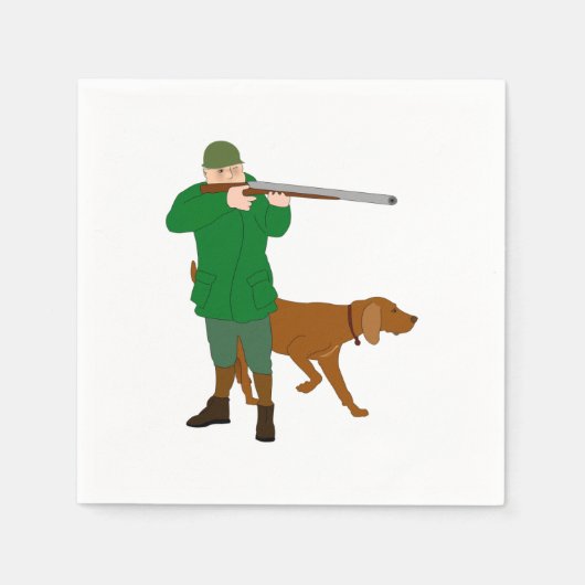 Chasseur Et Serviettes En Papier De Chien (Devant)