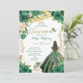 Chasseur Robe verte 2 Mis Quince Invitation (Debout devant)