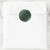 Chasseur Vert 2 Lettre Monogramme Stickers Cire (Sac)