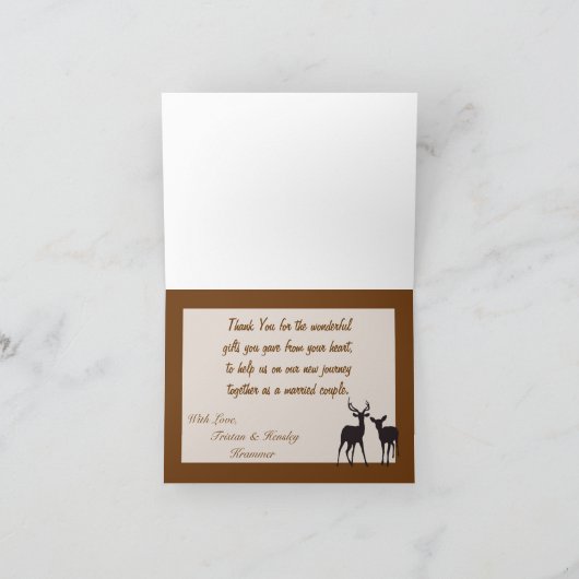 Chasseurs de Cartes de remerciements pliés Camo Ca (Intérieur)