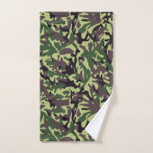 Chasseurs Motif Camo Vert (Serviette à main)