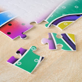 CHÂSSIS DE PUZZLE DE STRIPES DE COURSE personnalis (Côté)