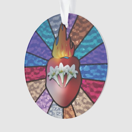 Chaste Heart of St. Joseph : Version en verre tend (devant)