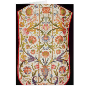 Chasuble crème de satin, Naples, fin du 17ème