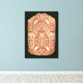 Chasuble, kant patterned silk, Frans, c.1720 Canvas Afdruk (Insitu (Houten vloer))