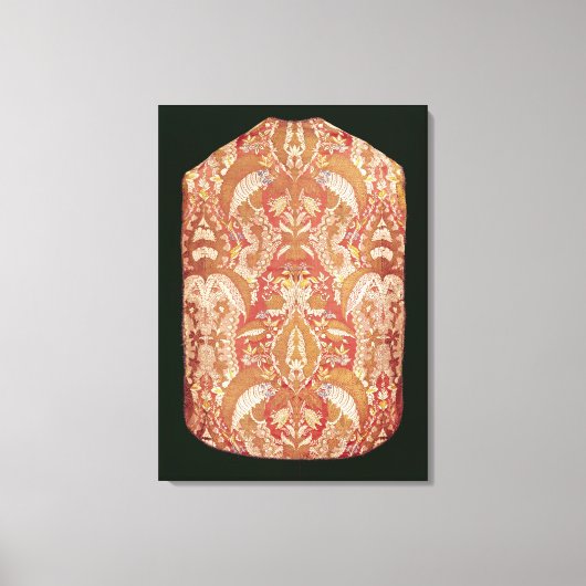 Chasuble, kant patterned silk, Frans, c.1720 Canvas Afdruk (Voorkant)