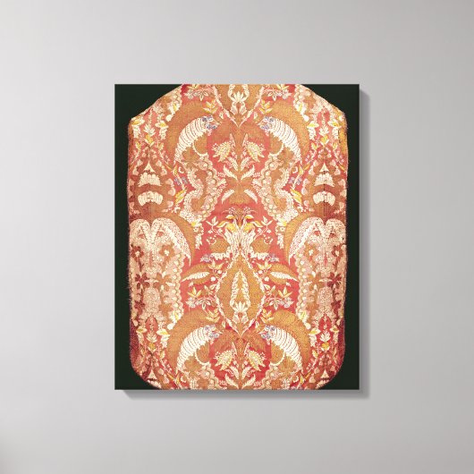Chasuble, kant patterned silk, Frans, c.1720 Canvas Afdruk (Voorkant)