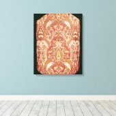 Chasuble, kant patterned silk, Frans, c.1720 Canvas Afdruk (Insitu (Houten vloer))