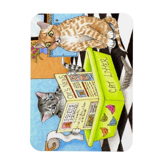 Chat 464 drôle Flexi Magnet (Vertical)