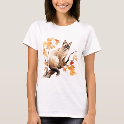 Chat 6 en T-shirt automne (Devant)