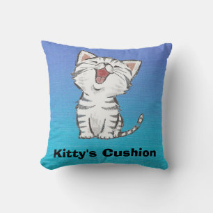 Chat à coussin Kitty, coussin Kitten lancer oreill