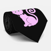 Chat à Cravate de cou (rose) (Roulé)