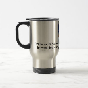 chat à distance de tasse de travail drôle