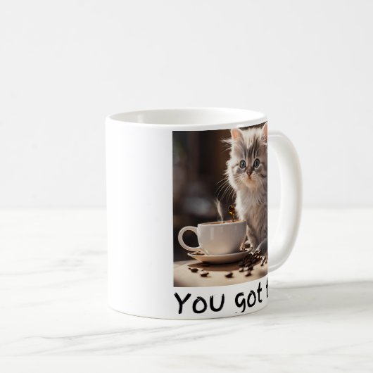 chat a du café Mug (Devant droit)