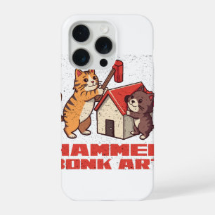 Chat à Marteau Bonk Mème Drôle Rétro Art Mignon