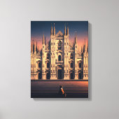 Chat à Milan Duomo toile étirée (Recto)