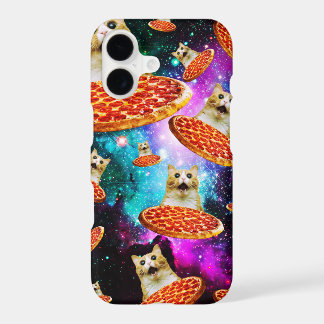 Chat à pizza de l'espace amusant