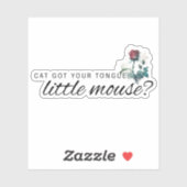 Chat a reçu votre langue romance sombre Sticker li (Feuille)