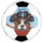 Chat à regarder effrayé dans Casquette pirate accr (Devant)