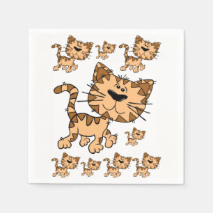 Chat à serviettes en papier