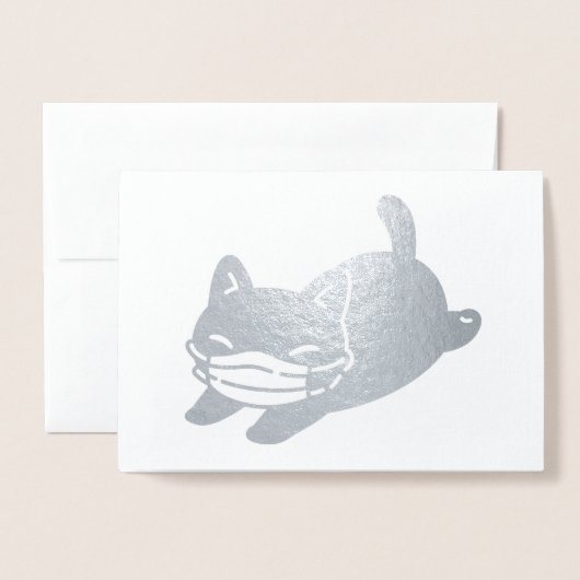 CHAT ADORABLE AVEC CARTE D'ALIMENTATION DU VISAGE (Devant avec enveloppe)