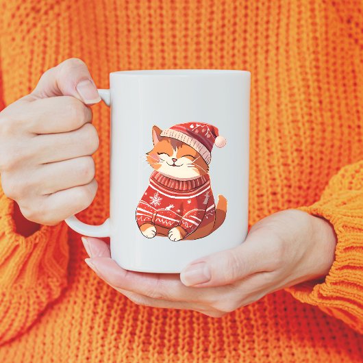 Chat adorable dans la Mug Sweat de Fête