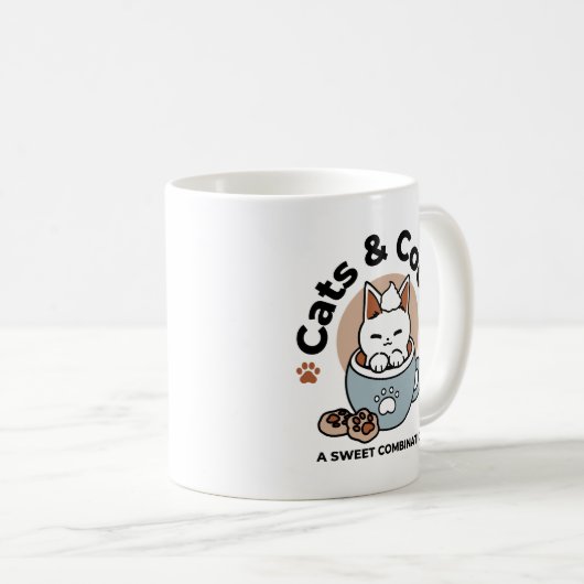 Chat adorable en Mug Conception de vacances - Chat (Devant droit)