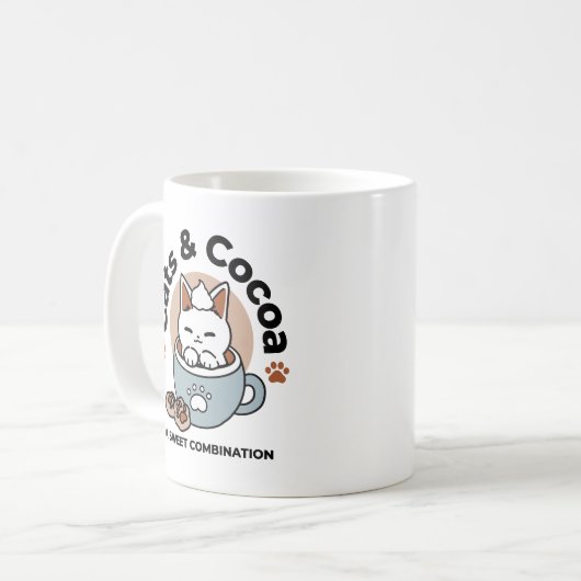 Chat adorable en Mug Conception de vacances - Chat (Devant gauche)