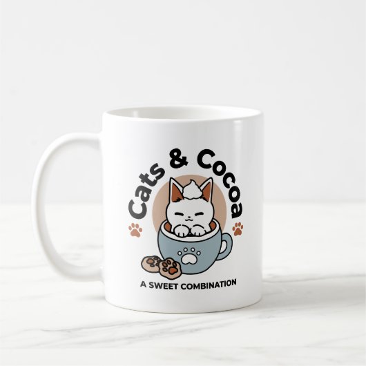Chat adorable en Mug Conception de vacances - Chat (Gauche)