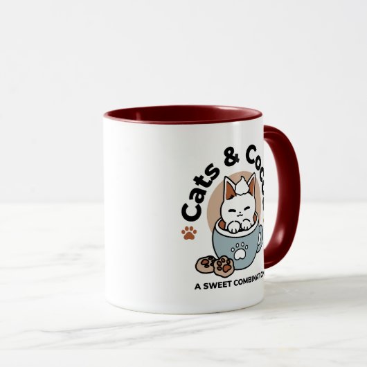 Chat adorable en Mug Conception de vacances - Chat (Devant droit)