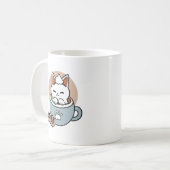 Chat adorable en Mug Conception de vacances - Chat (Devant gauche)